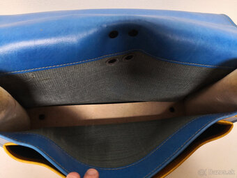 Retro školská taška s pravej kože zachovalá - 11