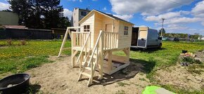 Detsky drevený domcek Middle s montážou a s dovozom - 11