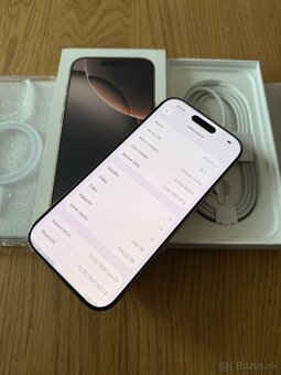iPhone 16 Pro 256 gb Desert Titanium v záruke +príslušenstvo - 11