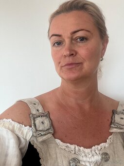 Ľanové folk šaty kroj vel 38 - 11