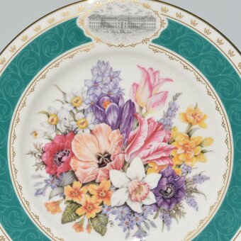 Krásne rozkvitnuté porcelánové taniere z Anglicka - 11