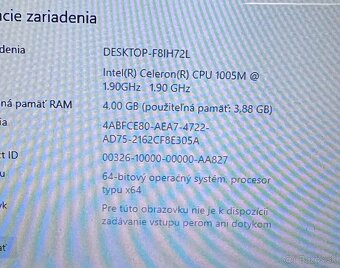 Toshiba ntb / Celeron 1005M / 4GB RAM / 128GB SSD / 15.6" - 11