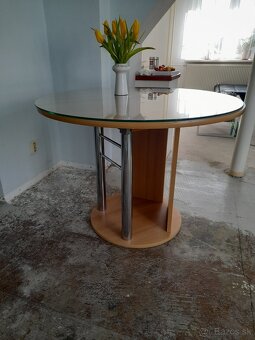 Drevene stolicky,cajova suprava 70te roky - 11