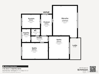 Predaj 3 izbový byt s lodžiou - Martin-Košuty (73 m2) - 11