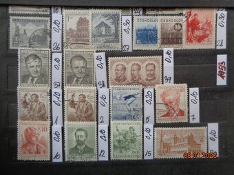 Poštové známky - ČESKOSLOVENSKO - 20 FOTO - 11
