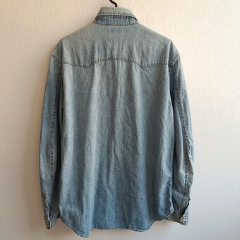 Vintage Levis modrá džínsová košeľa riflová košeľa L - 11