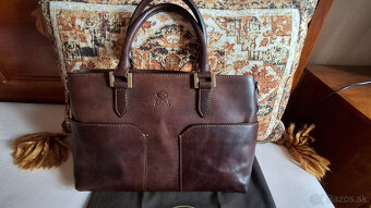 hnedá kožená kabelka - nová - 11