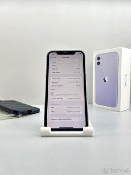 iPhone 11 PURPLE TOP STAV NOVÁ BATÉRIA - 11