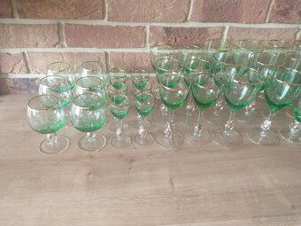 borské sklo, art deco, labute, zlatá zuzana - 11