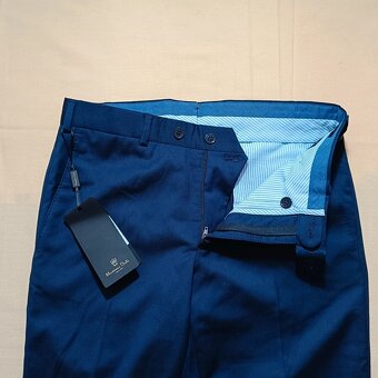 NOVÉ Massimo Dutti modré elegantné nohavice 100% vlna W30L33 - 11
