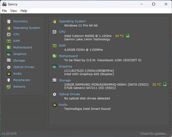 Visionbook 12Wr/Intel N4020/4GB RAM/FHD IPS/256GB SSD/Bat ok - 11