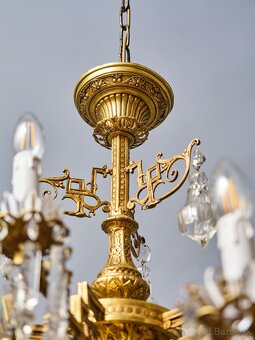 Veľký luster Art Deco na 12 žiaroviek - 11
