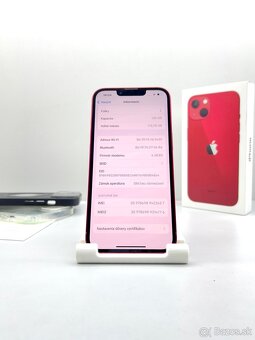 iPhone 13 RED 128GB NOVÁ BATÉRIA 100% PRÍSLUŠENSTVO - 11