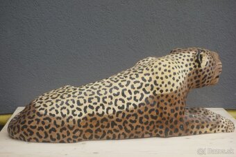 LEOPARD drevo dekorácia. - 11