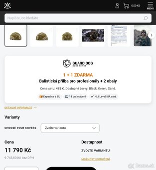 balistická přilba GUARD DOG Neprestrelná III.A helma - 11