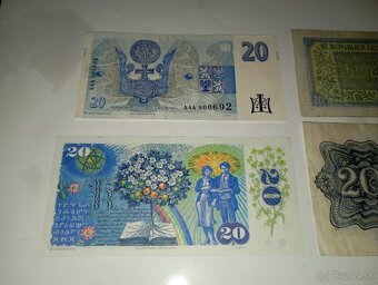 BANKOVKY 20 KČS 1944-1994, 5 RŮZNÝCH EMISÍ, NEPERF. - 11