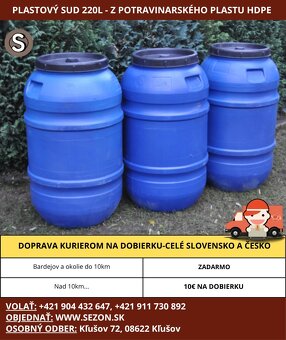 Plastové sudy,plastový sud na kvas,na vodu CELÉ SLOVENSKO❗ - 11