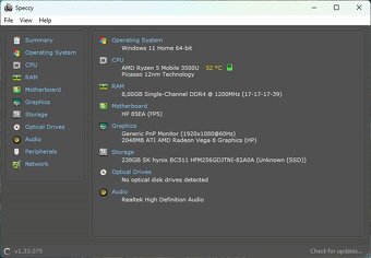 HP255 G7 /AMD Ryzen 5 3500U/8GB RAM/FHD/256GB SSD/Bat ok - 11