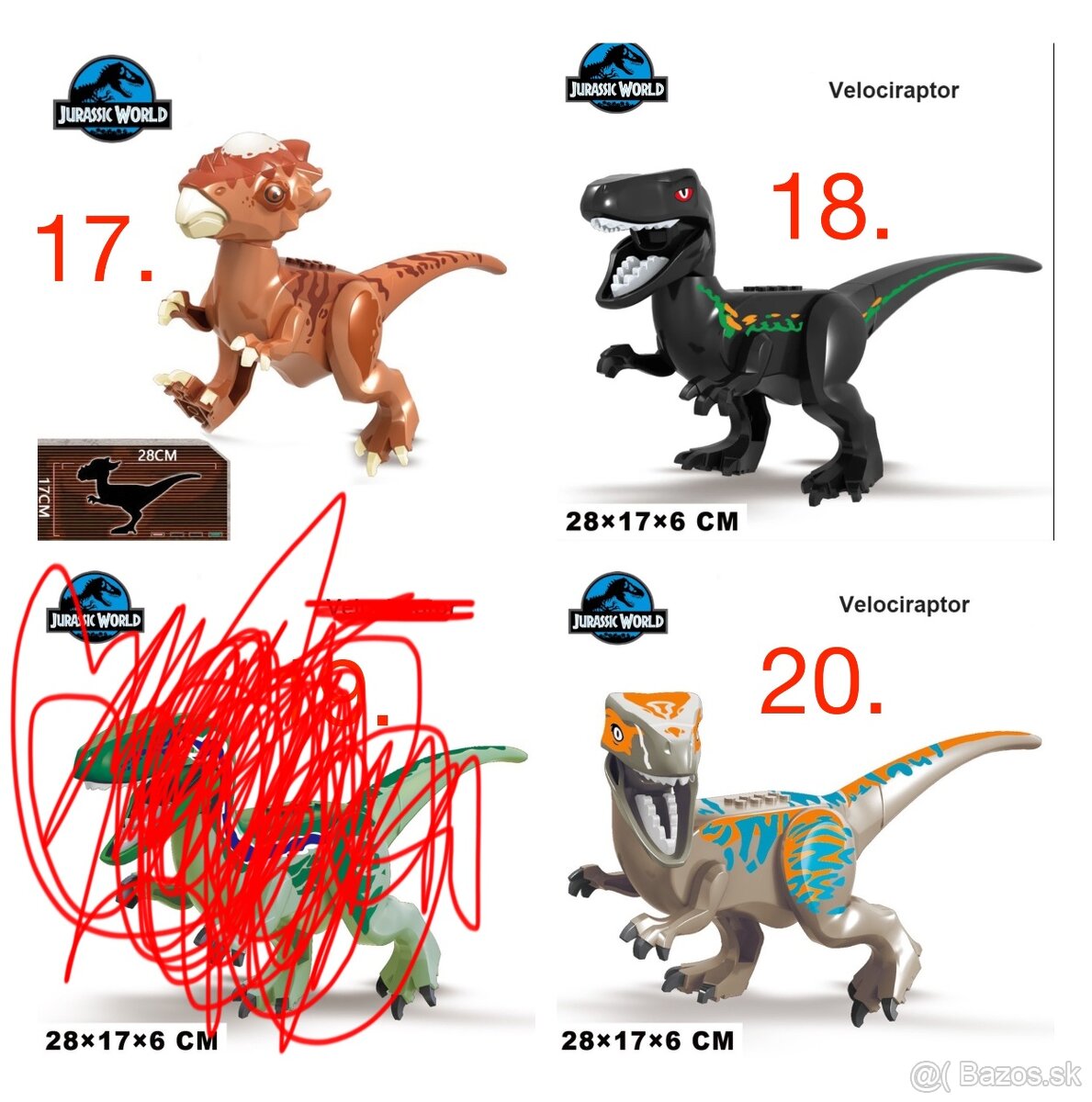 Rôzne dinosaury (8ks) typ lego - nové, nehrané - 12