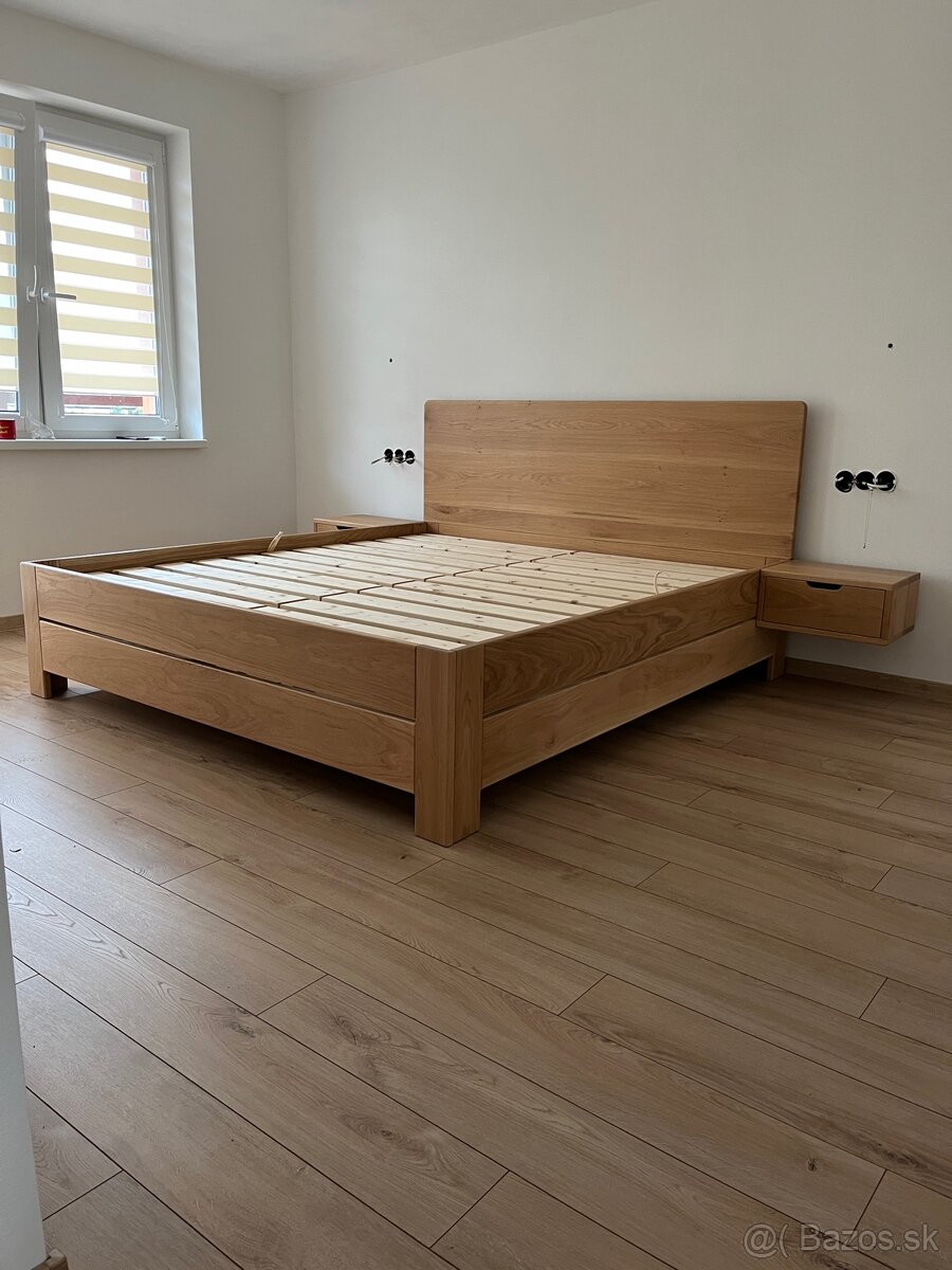 Dubová posteľ s úložným priestorom - 12