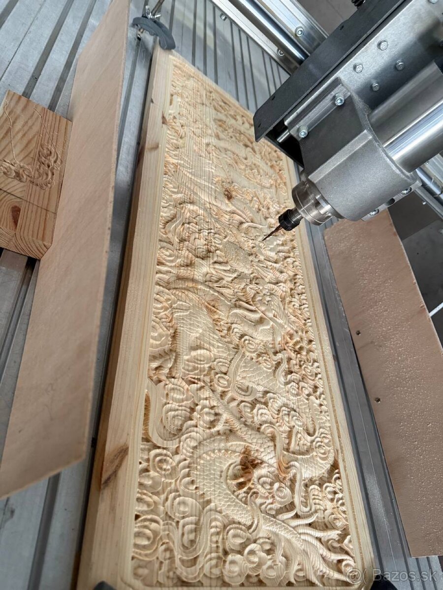 Drevený obraz – Zlatý drak - 12