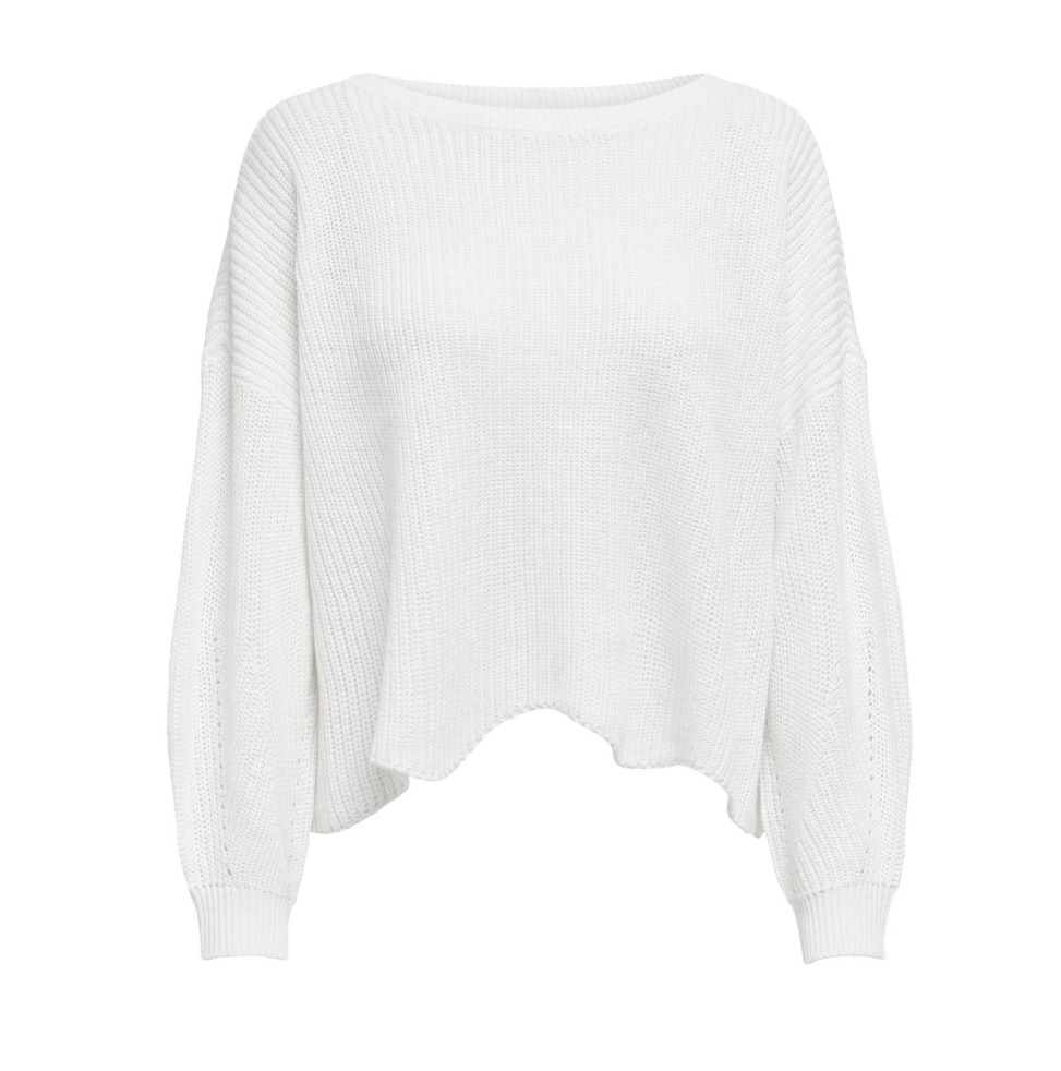 Sveter ONLY oversized strih - biely ===NOVÉ=== - 12