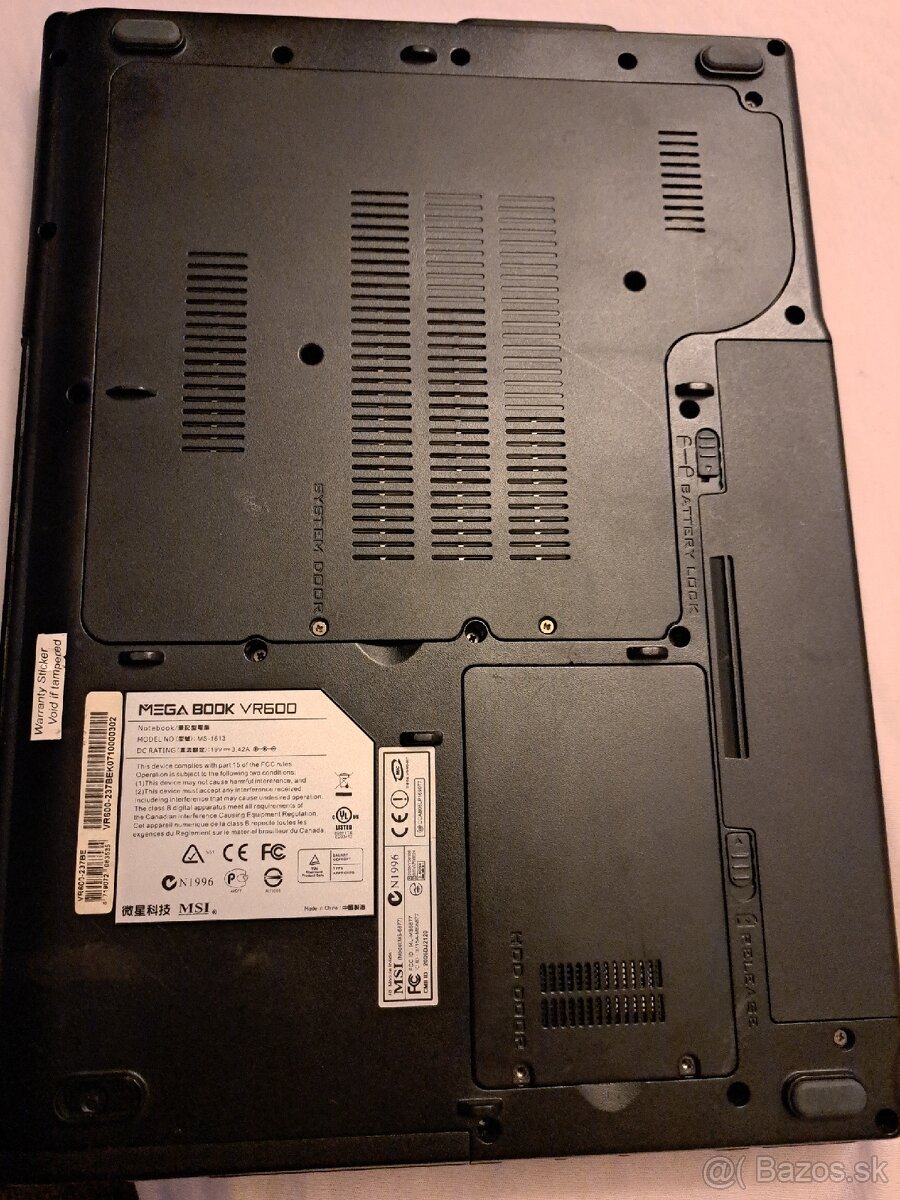 NTB MSI VR600 - 12