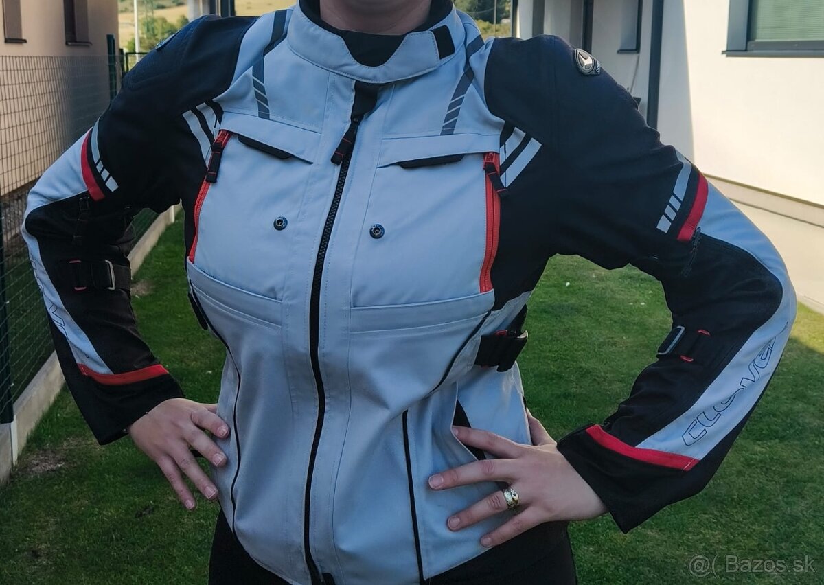 Dámska moto bunda CLOVER HYPERBLADE WP black/grey - 12