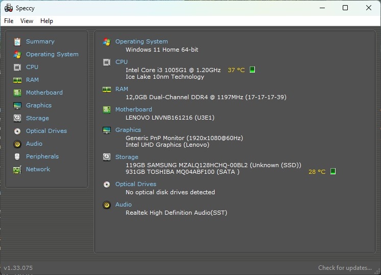 Lenovo Ideapad 3 /Core i3-1005G1/12GB RAM/FHD/SSD+HDD - 12