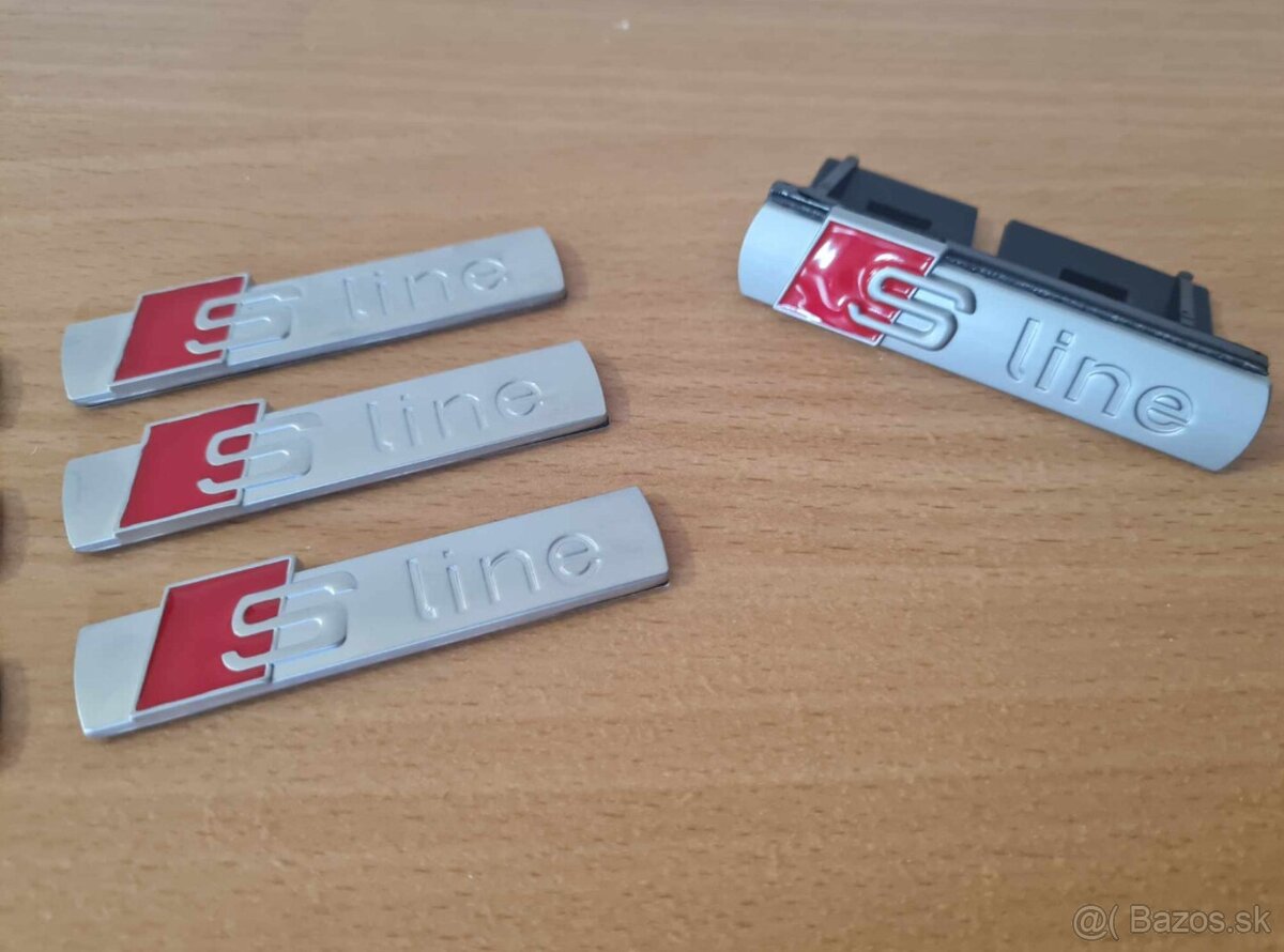 Cierne a sive Napisy S-LINE pre AUDI - 12
