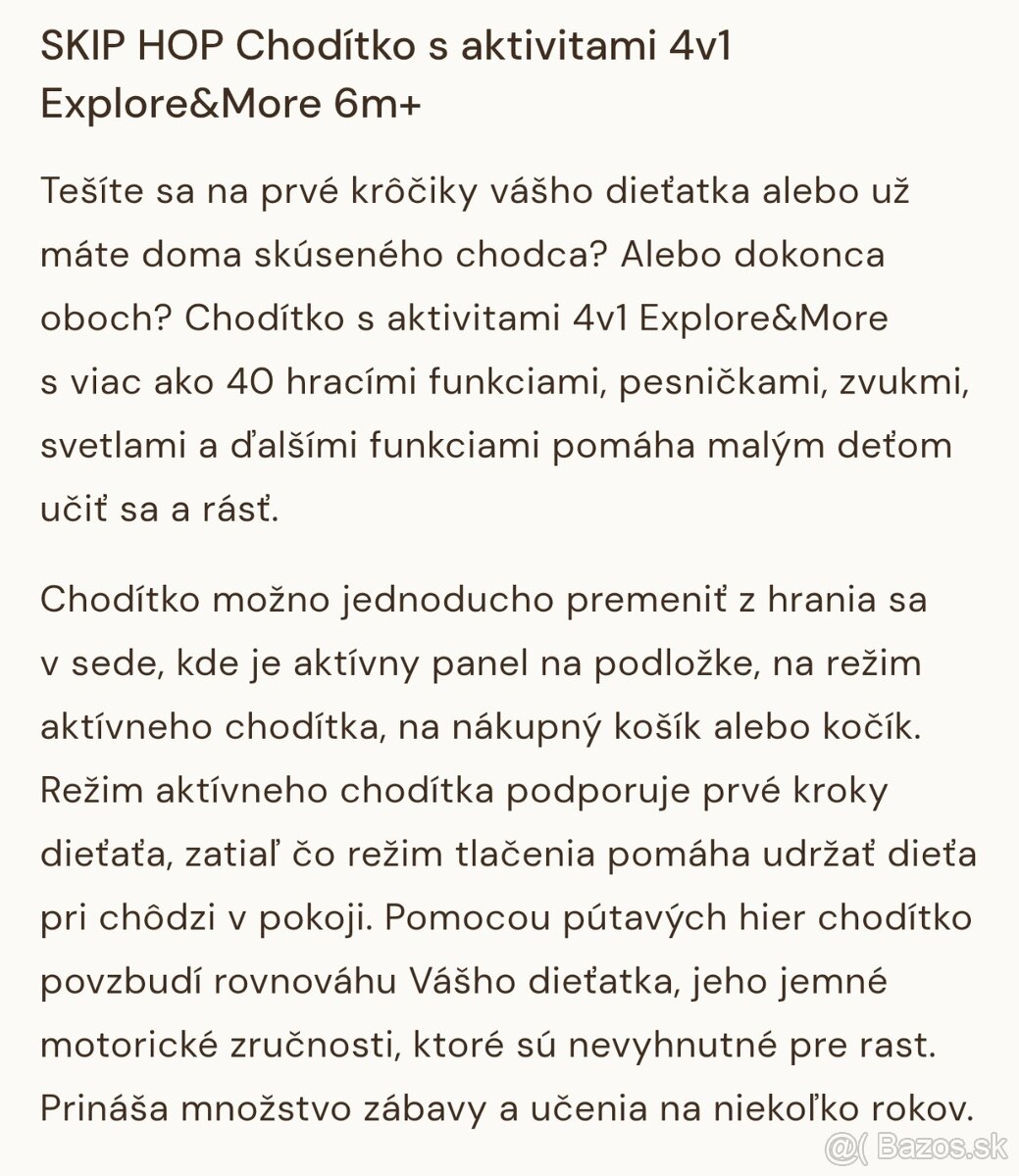 SKIP HOP Chodítko s aktivitami 4v1 Explore&More 6m+ - 12
