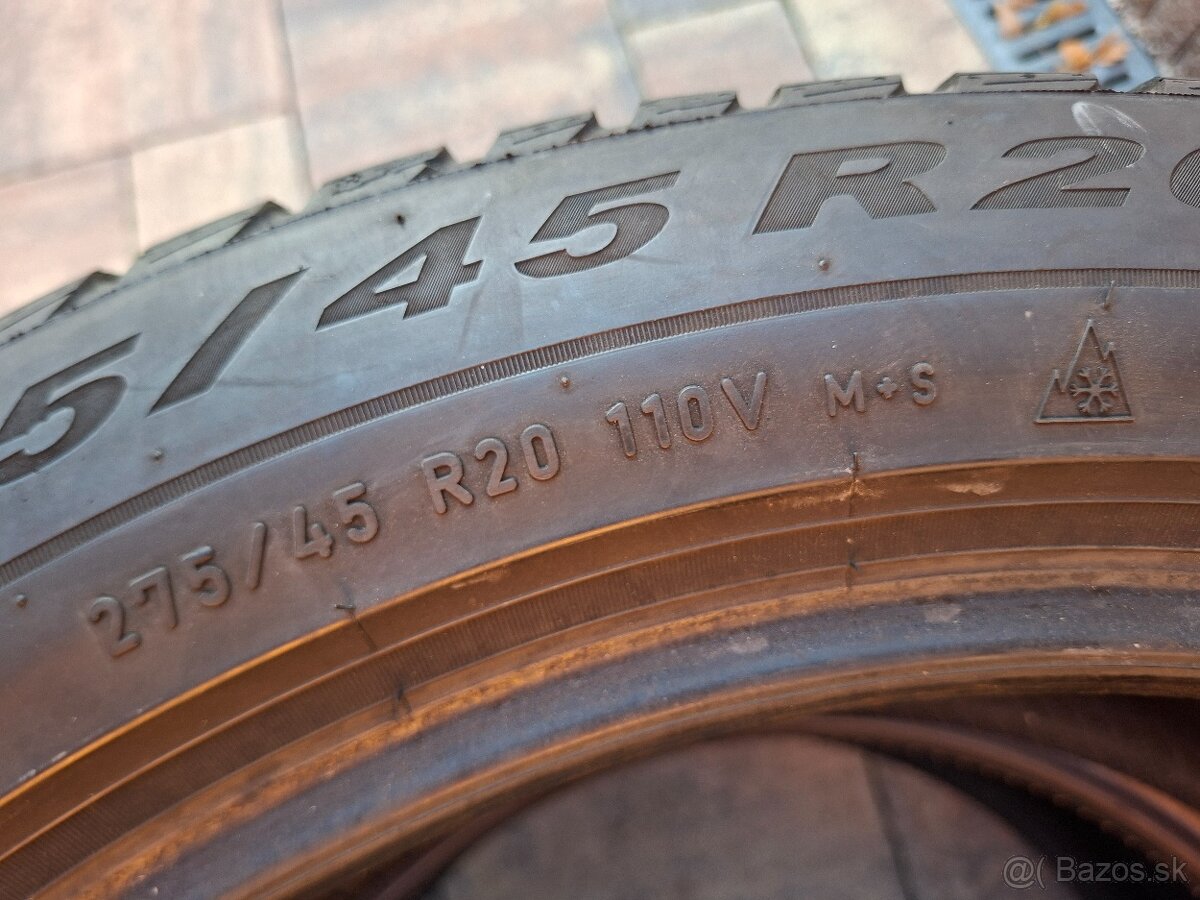Predám zimné pneu.Pirelli dvojrozmer-R20 - 12