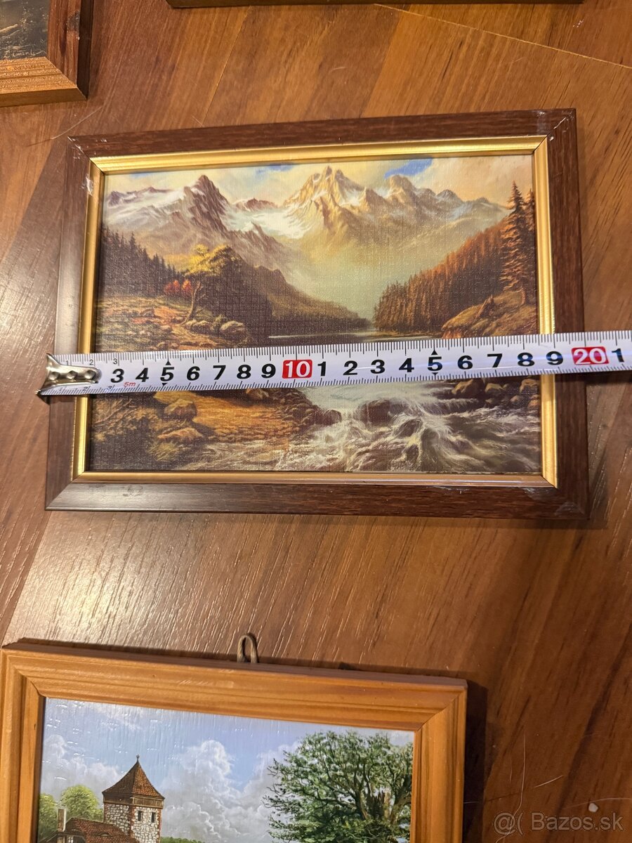 9 obrazov v drevených rámoch - 12