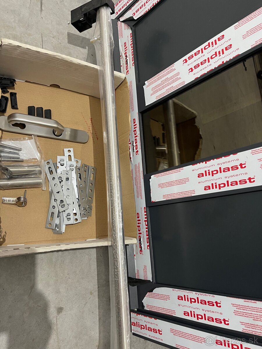 Hliníkové vchodové dvere, anthrazit,nové,top kvalita - 12