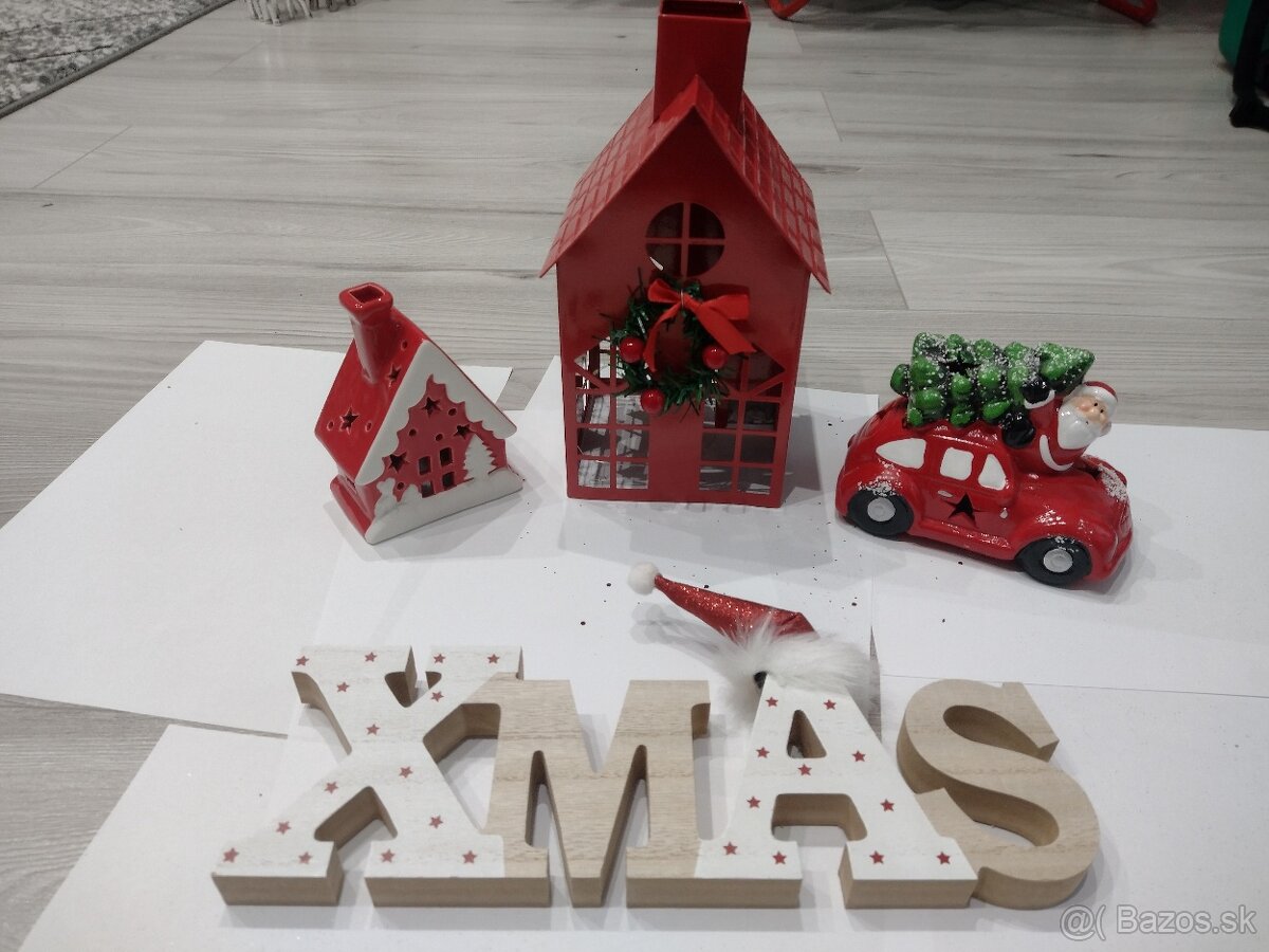 Vianočné ozdoby ČERVENÉ - 12