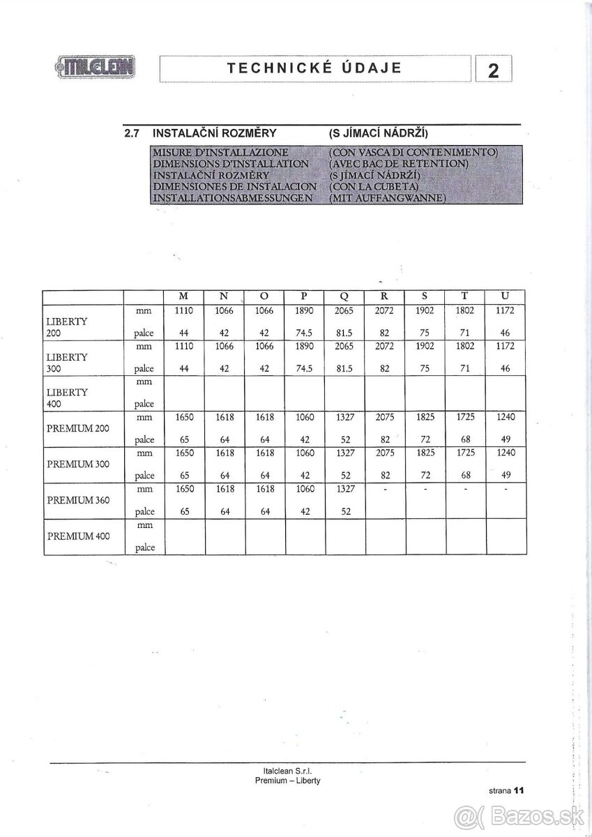 Chemicky stroj LIB200 - 12