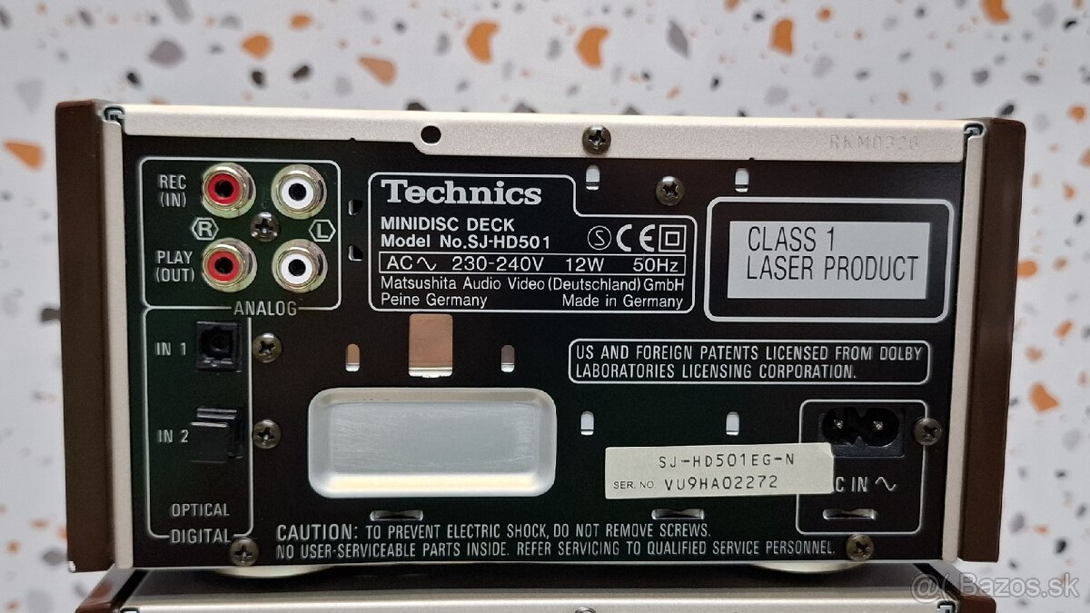vintage rare mini hi-fi systém Technics SC-HD501 - 12
