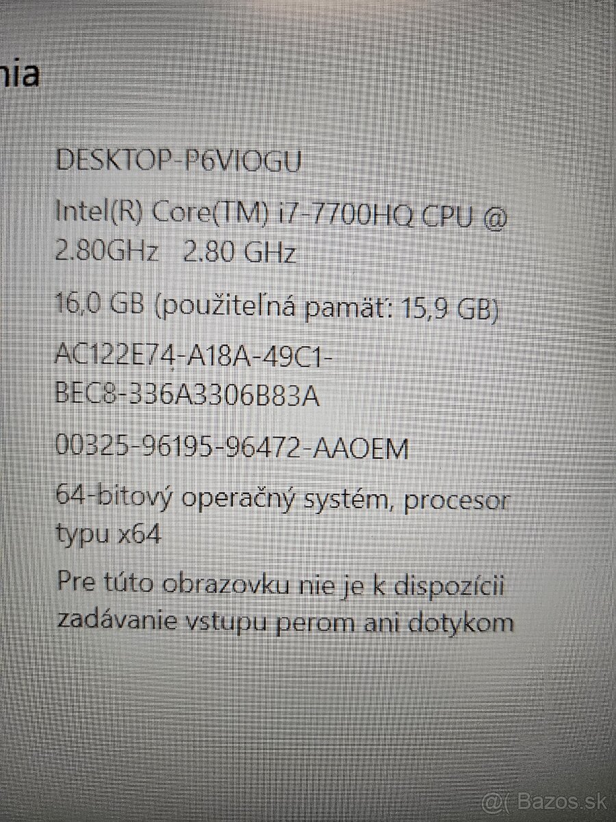 Predam herný notebook LENOVO LEGION Intel Core-i7 - 12