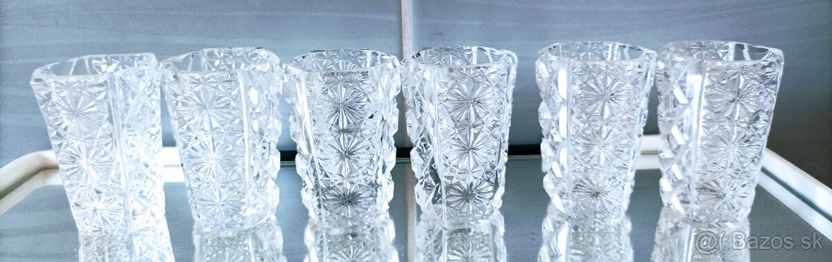 Krištáľ - misa , váza , poháre, - 12