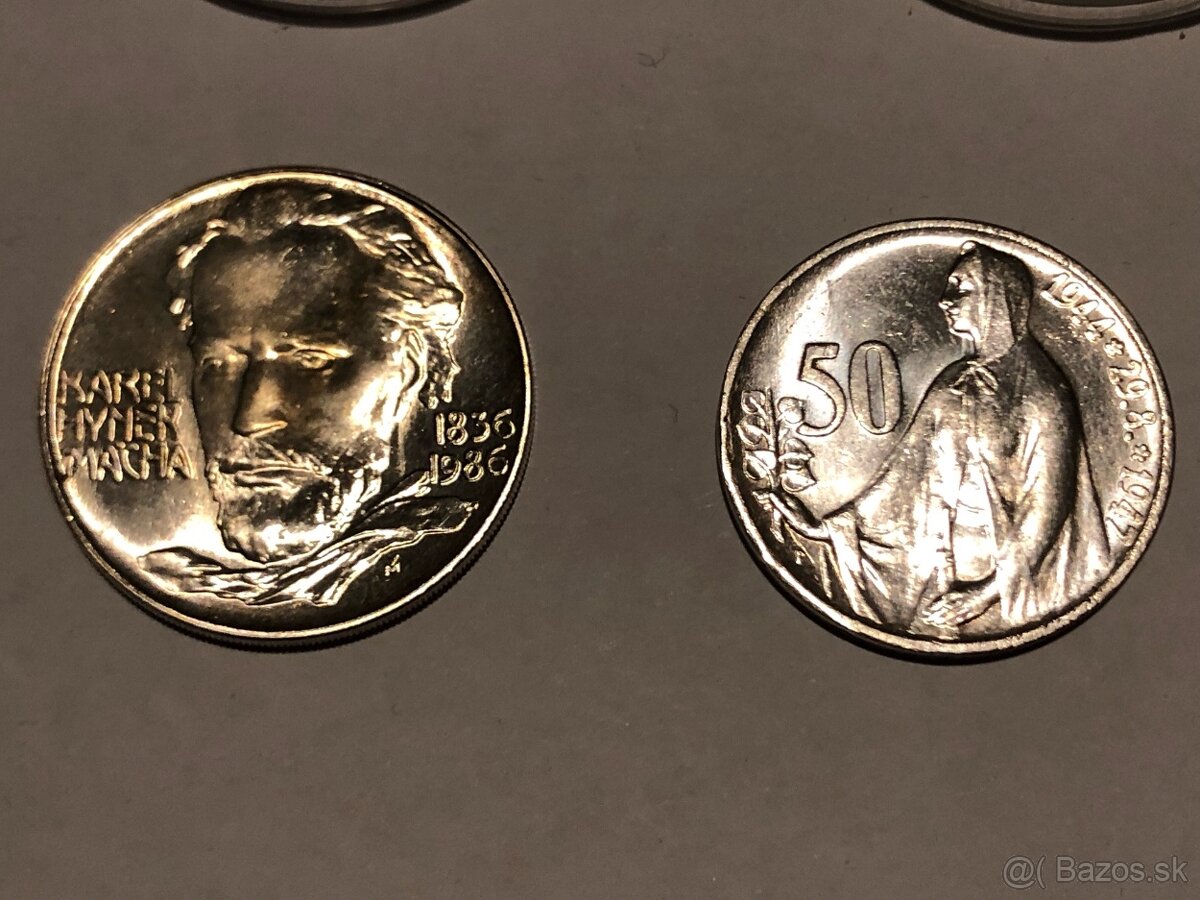 Slovenske CSSR CSFR Rakuske strieborne mince UNC a Circ - 12