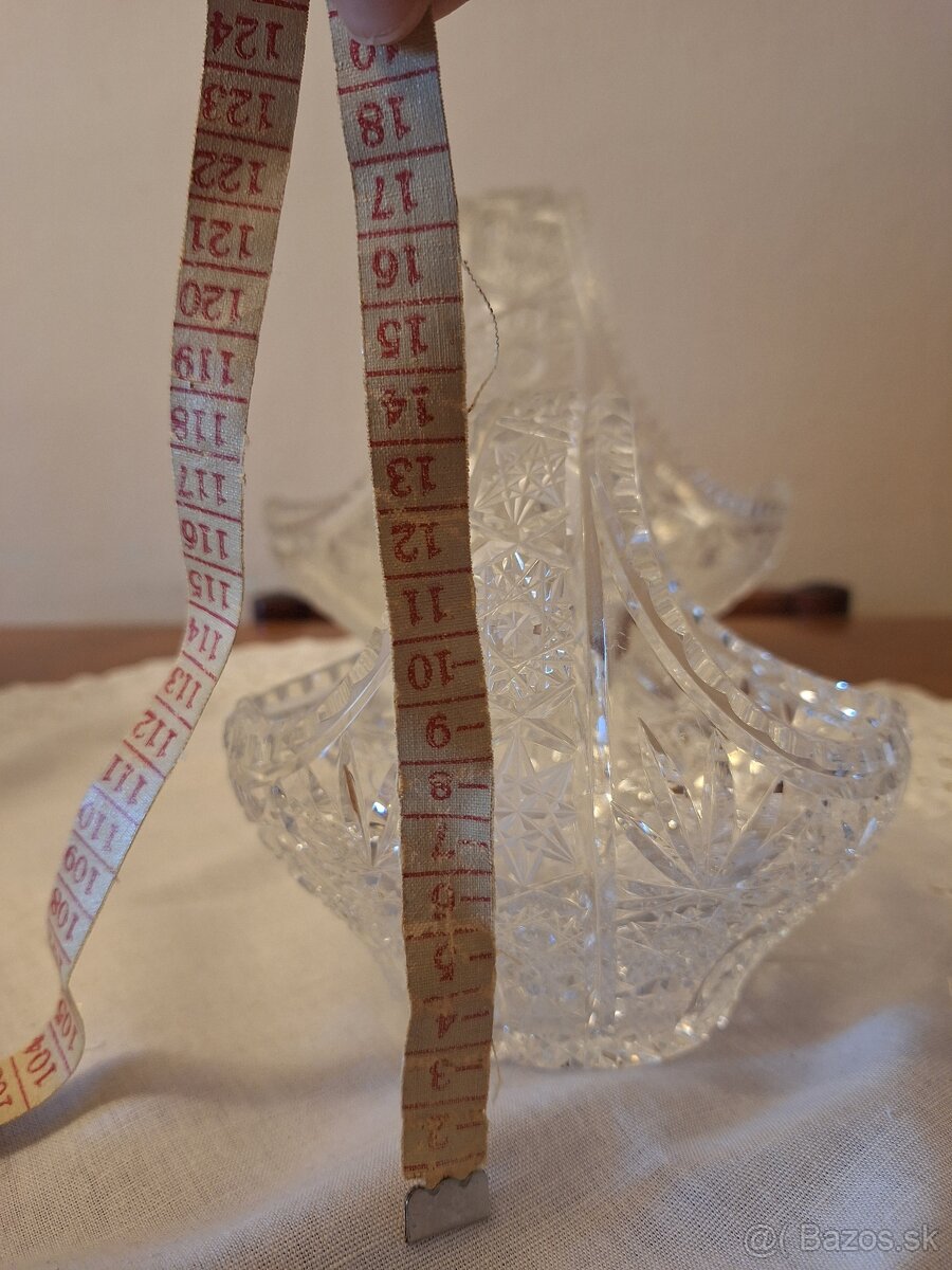 2 sklenene krištáľove košíky - 12