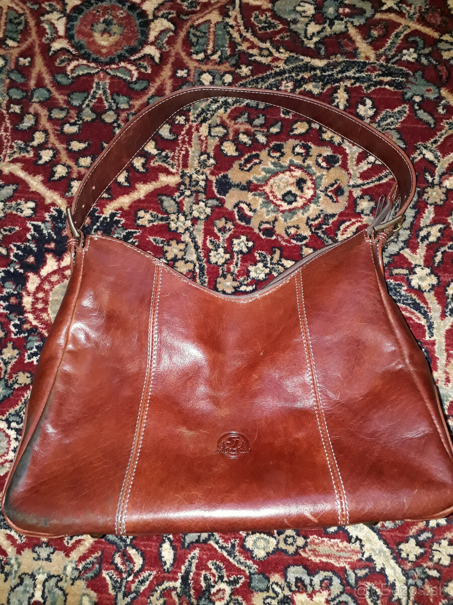 hnedá kožená kabelka sofie and jane - 12
