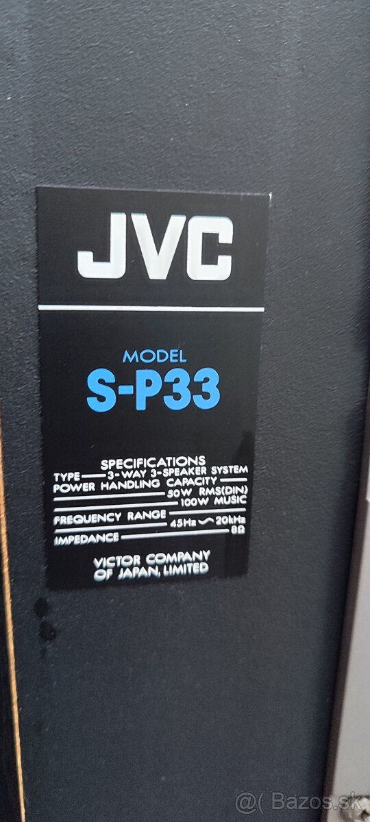 Reproduktory JVC S P33 - 12
