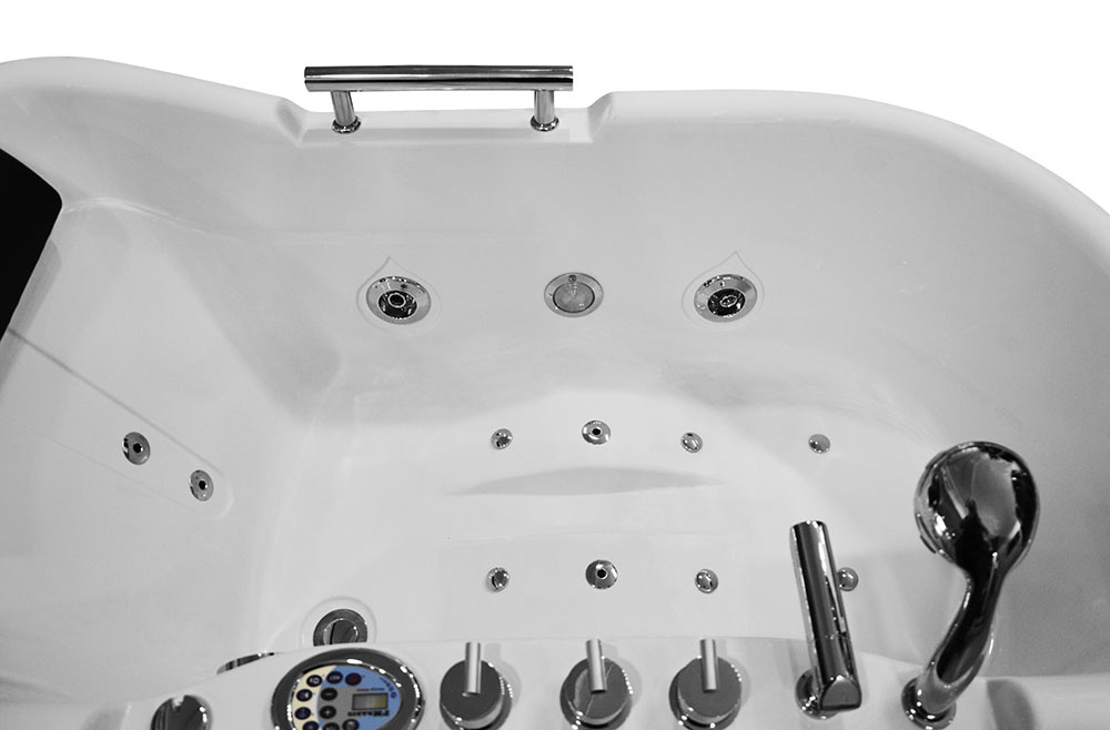 M-SPA - 1683 Pravá kúpeľňová vaňa s hydromasážou 140 x 87 x - 12