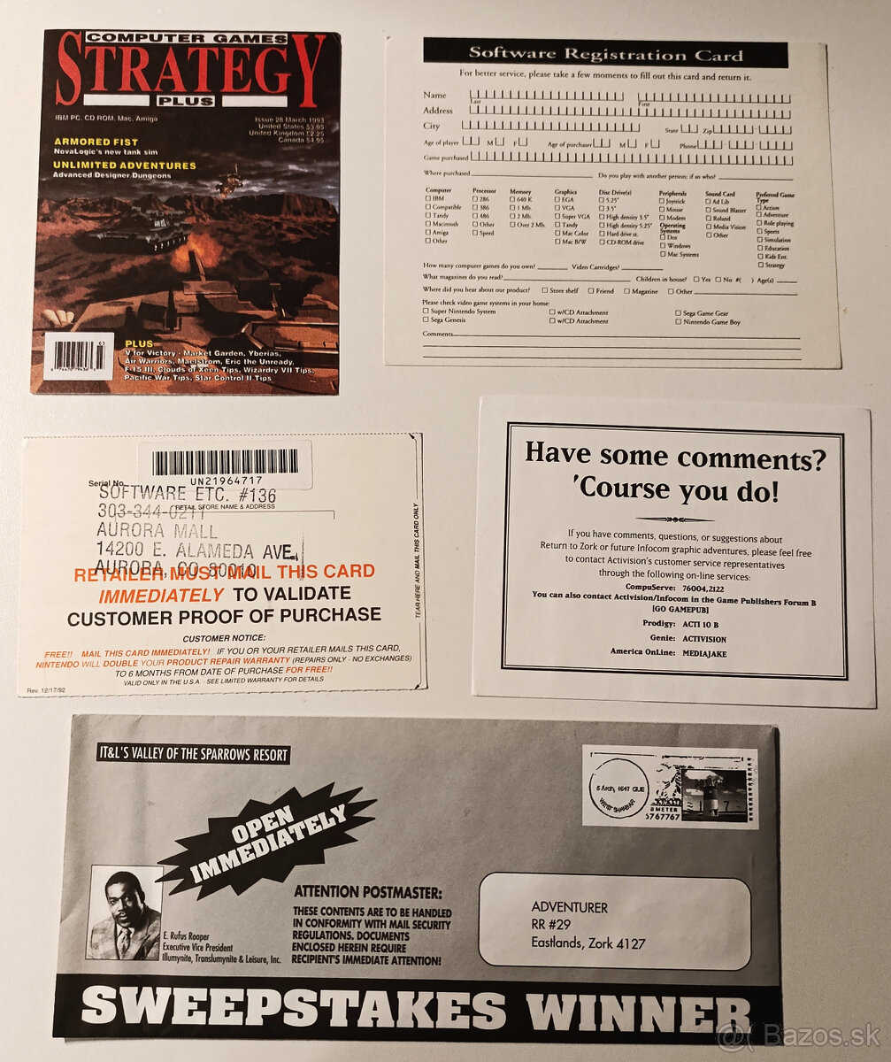 PREDÁM KLASIKU-RETURN TO ZORK 1993 - 12