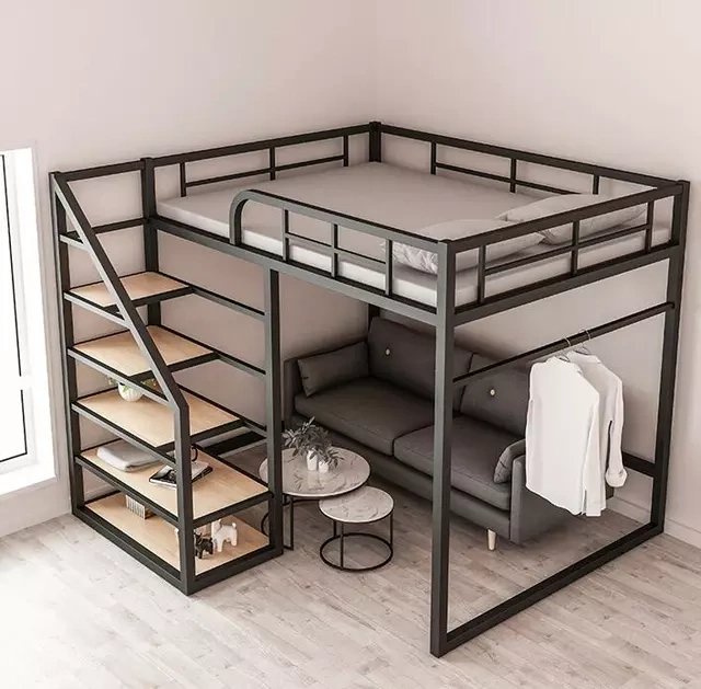 Poschodová posteľ kovová posteľ industry - 12