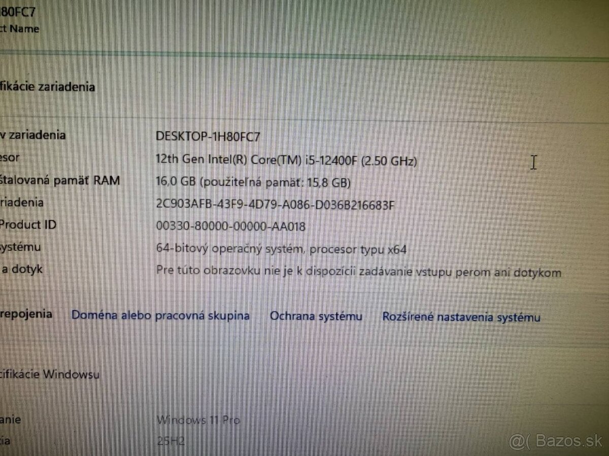 Herný počítač i5-12400F / RTX 3060 Ti / 16GB / 500GB SSD - 12