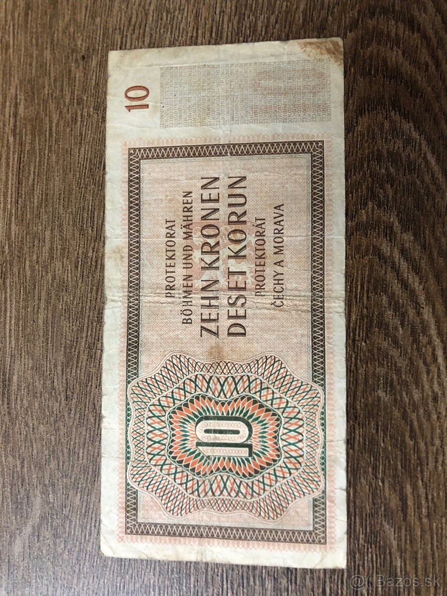 Bankovky PROTEKTORÁT a ČSR 1 - 12