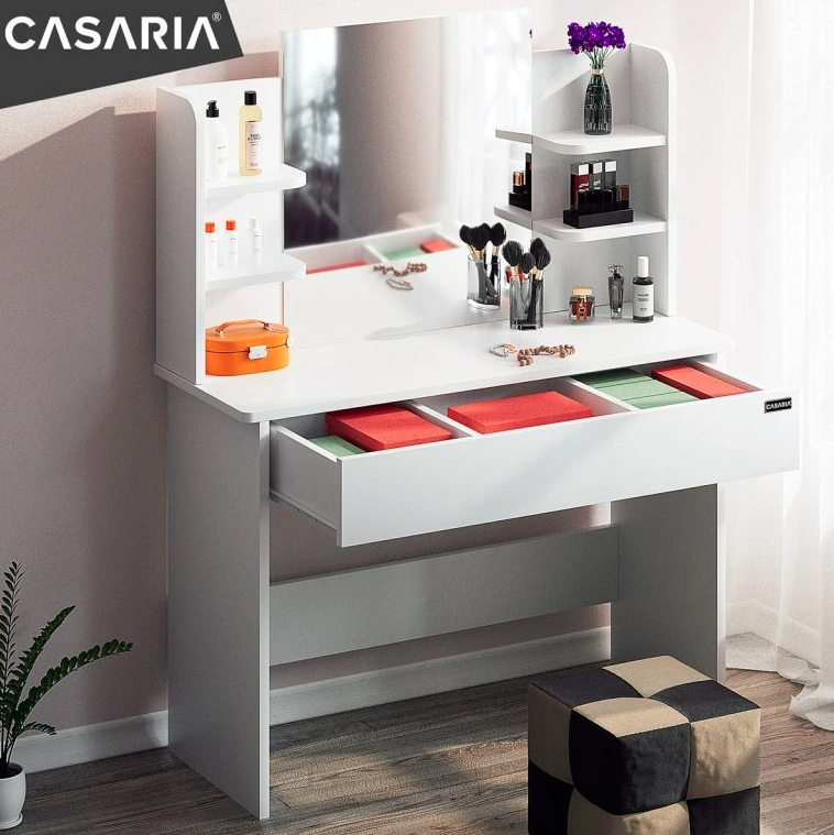 Toaletný stolík Lucia s LED osvetlením 140x110x40 - 12