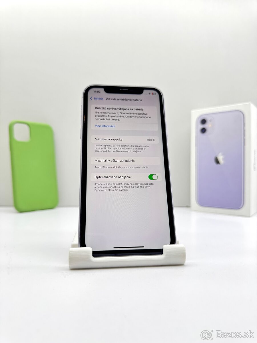 iPhone 11 PURPLE TOP STAV NOVÁ BATÉRIA 100% - 12